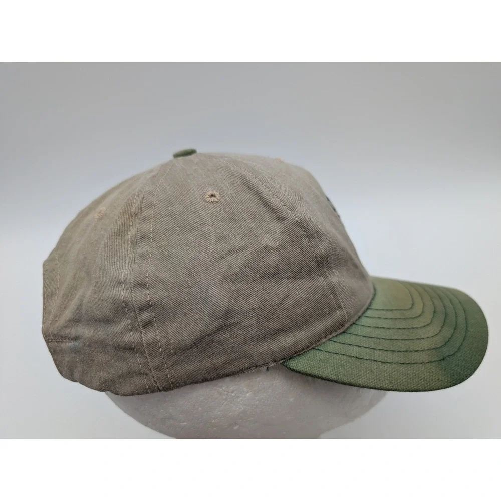 Vintage NFLCC National Fishing Lure Collectors Club Frog Hat Tan Green Strapback